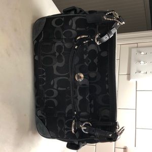 NWT Coach logo bag black and gray